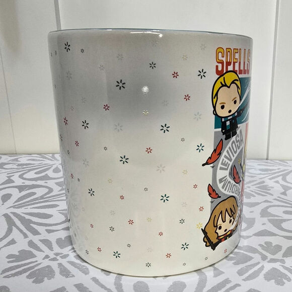 Harry Potter “Spells & Charms” 20 oz Ceramic Mug – Chibi Characters, Teal Int. - Picture 2 of 14